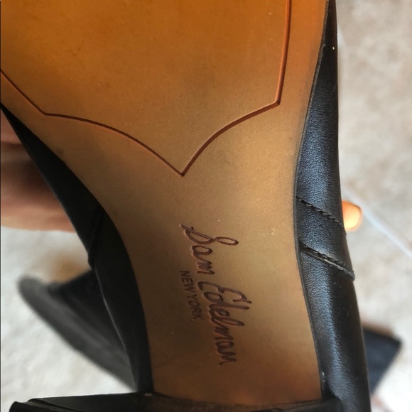 Knee high black leather boots with block heel - Picture 8 of 8